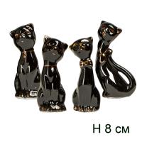 Статуэтка Черная кошка с золотом, EK566247