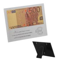 Купюра в зеркальной рамке 500 евро Пусть денег будет столько..., EK157352