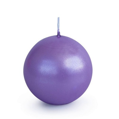 Свеча Шар 55 сиреневый блеск, 0865